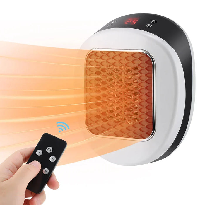 Warmfell™ 600W Mini Wall Plug Heater with Remote & Thermostat