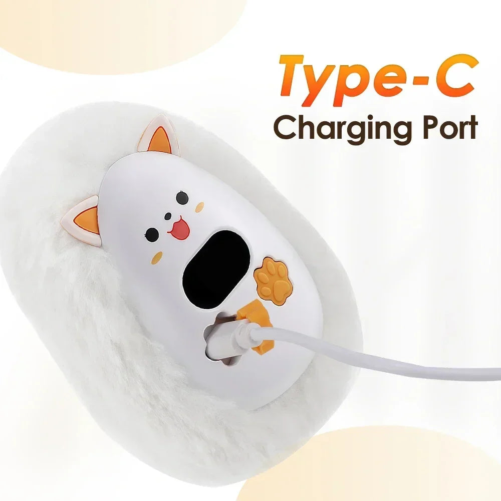Warmfell™ Rechargeable Fox Hand Warmer with Digital Display