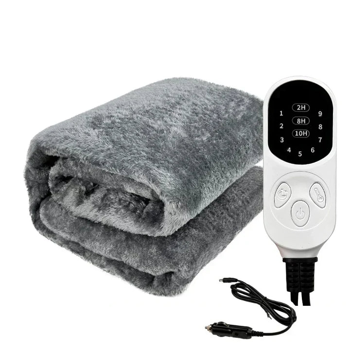 Warmfell™ 12V Heated Car Blanket with 9 Heat Levels and Timer