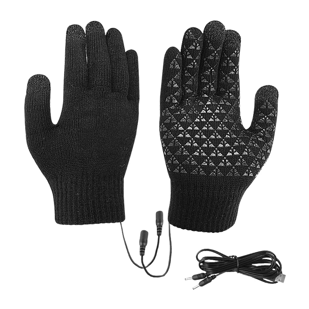Warmfell™ Heated Knitted Winter Gloves with USB and Touchscreen Tips
