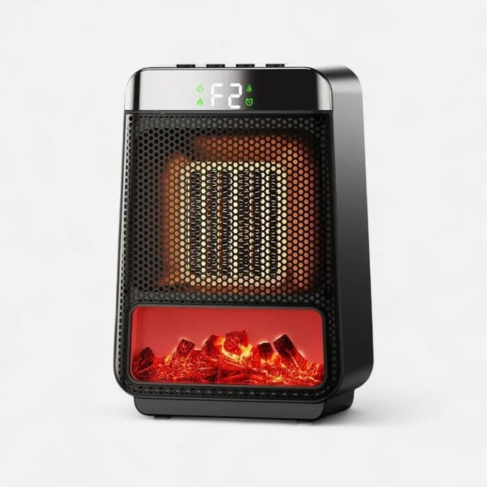 Warmfell™ Black Compact Heater with Fan and Temperature Control