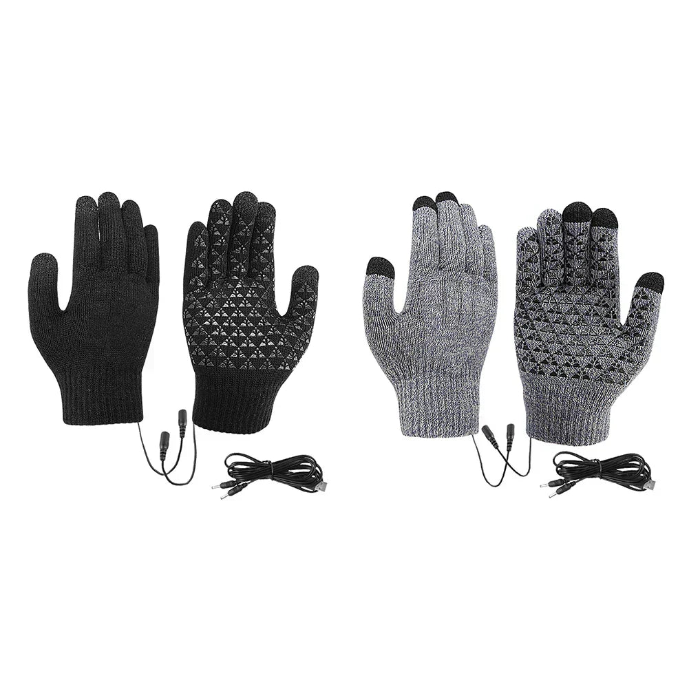 Warmfell™ Heated Knitted Winter Gloves with USB and Touchscreen Tips