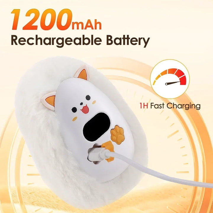 Warmfell™ Rechargeable Fox Hand Warmer with Digital Display