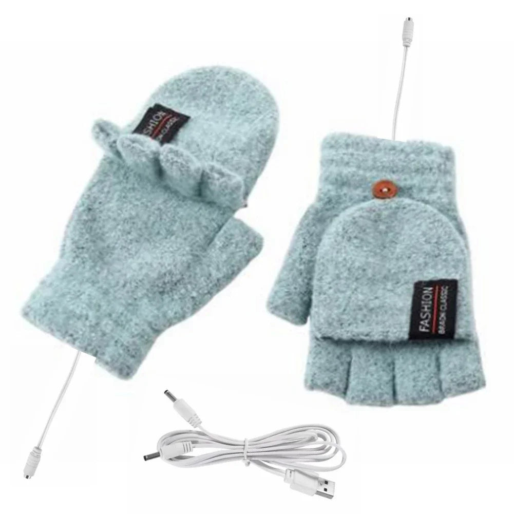 Warmfell™ Knitted USB Heated Gloves With 3 Temperature Settings