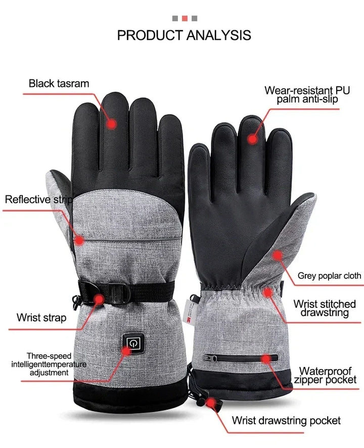 Warmfell™ Electric Heated Gloves, Waterproof with Plush Thermal Lining