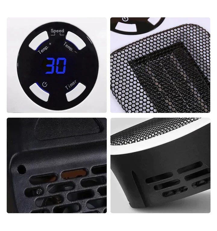 Warmfell™ Compact Electric Heater with Thermostat and Smart Timer