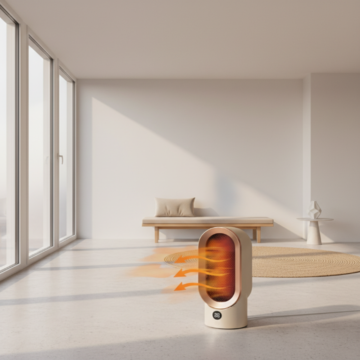 Warmfell™ Quiet 800W Mini Fan Heater with Safe Cool-Touch Design