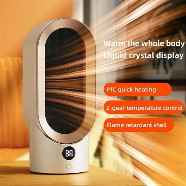 Warmfell™ Quiet 800W Mini Fan Heater with Safe Cool-Touch Design