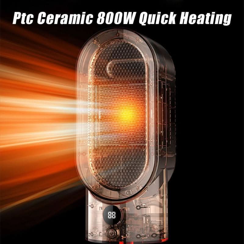Warmfell™ Quiet 800W Mini Fan Heater with Safe Cool-Touch Design