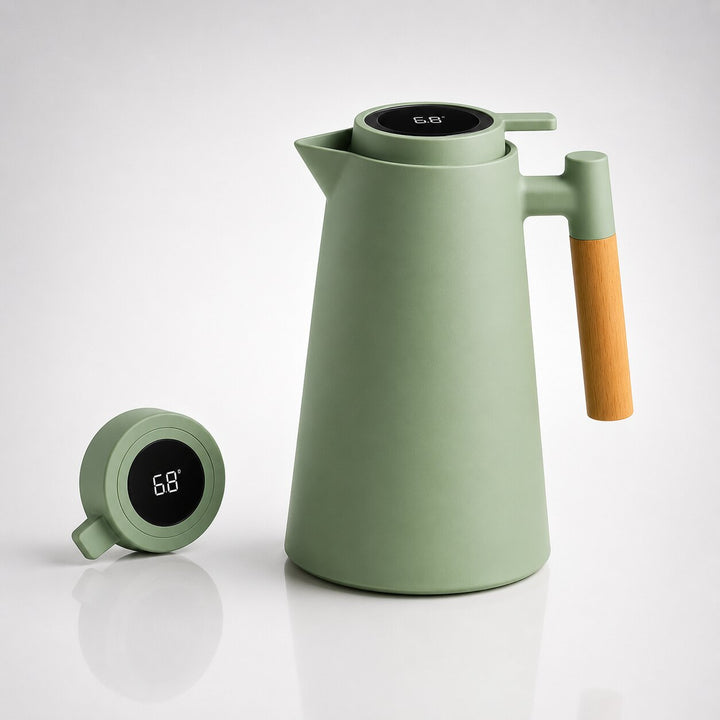 Warmfell™ 1 Litre Insulated Coffee Jug with Temperature Display Lid
