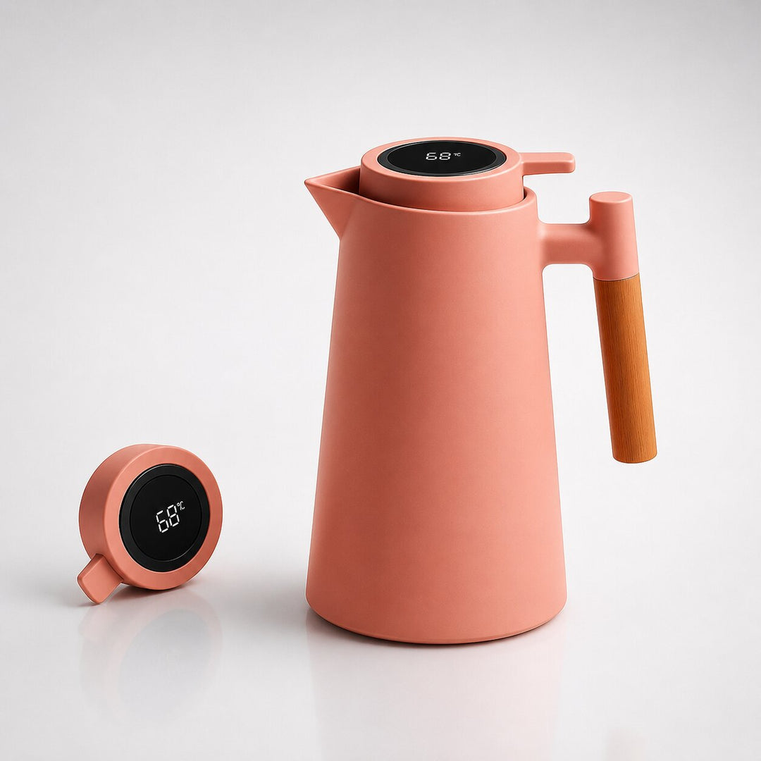 Warmfell™ 1 Litre Insulated Coffee Jug with Temperature Display Lid