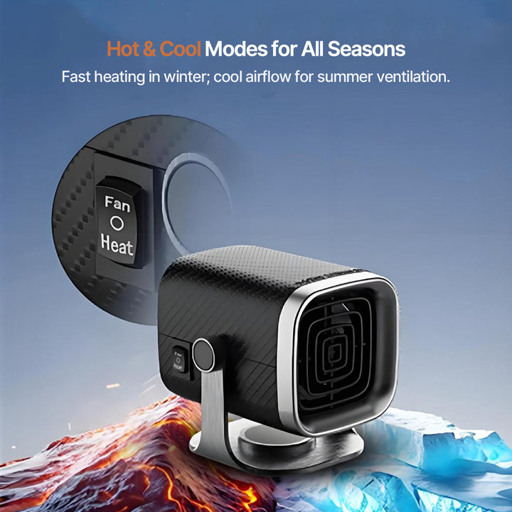 Warmfell™ 12V/24V Car Heater with 360° Head, Warm in 1 Second