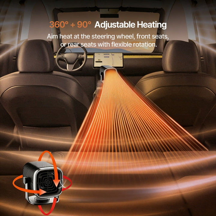 Warmfell™ 12V/24V Car Heater with 360° Head, Warm in 1 Second