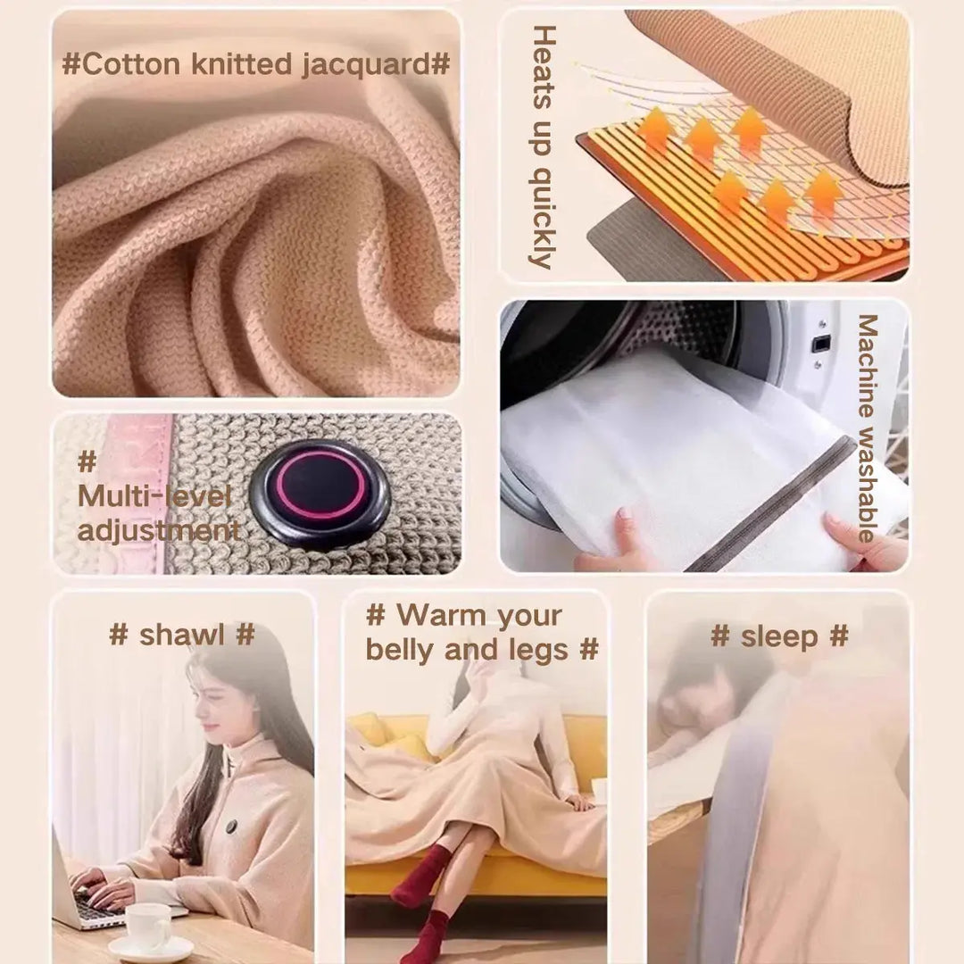 Warmfell™ Large Heated Wrap Scarf That Warms Up in Just 15 Seconds