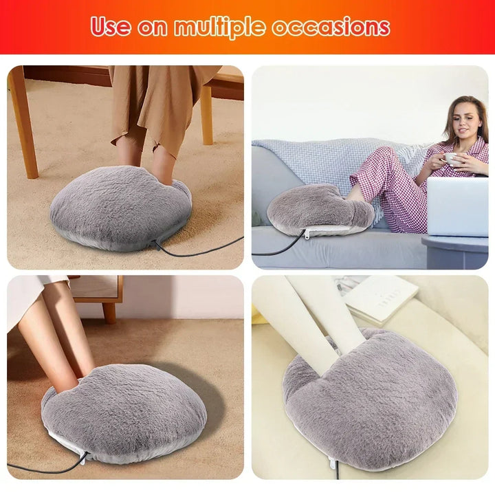 Warmfell™ Fluffy USB Foot Warmer Bootie With Soft Velvet Lining