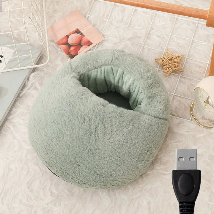 Warmfell™ Fluffy USB Foot Warmer Bootie With Soft Velvet Lining