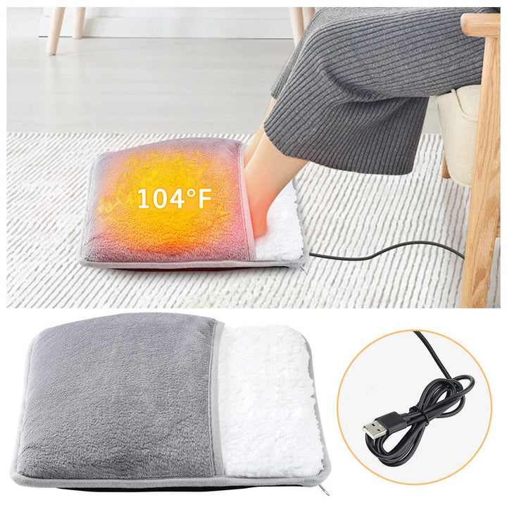 Warmfell™ USB Flannel Foot Warmer With Gentle 40°C Warmth