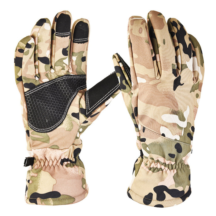 Warmfell Softshell Winter Gloves with Grip Palm and Touchscreen