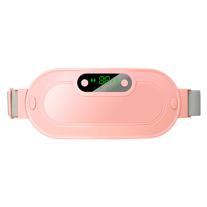 Pink cordless heated waist belt with display