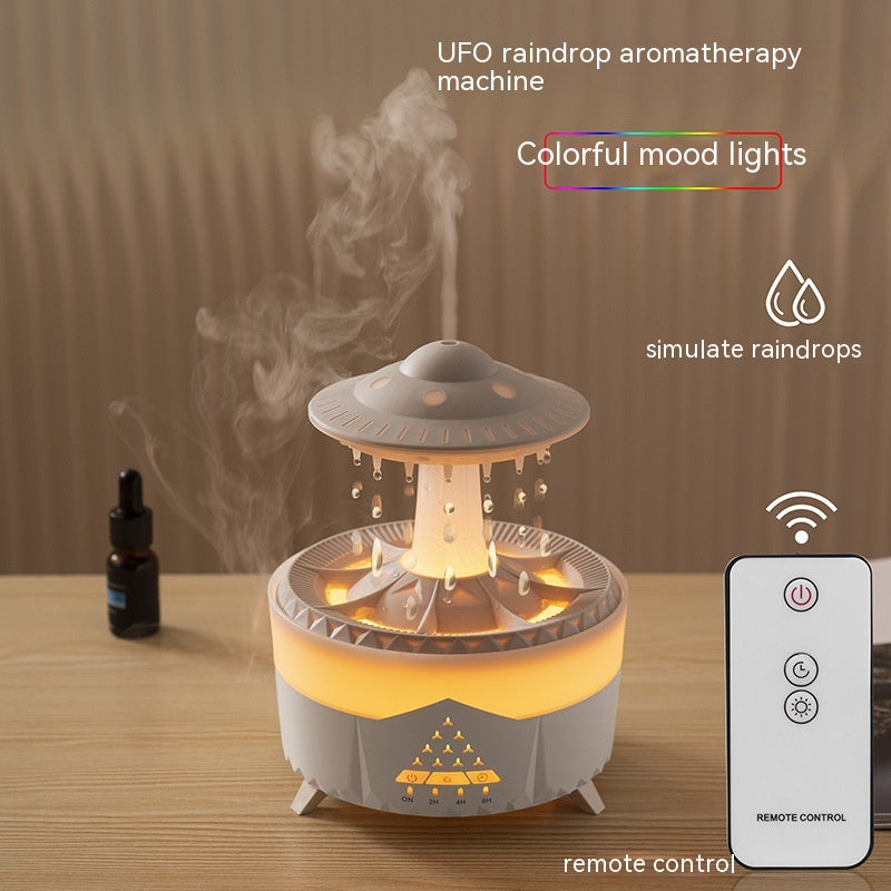 UFO Raindrop Humidifier With Water Drop Sound And Aroma Diffuser