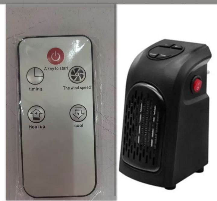 Plug-In Ceramic Heater – Mini Fan Heater with Thermostat