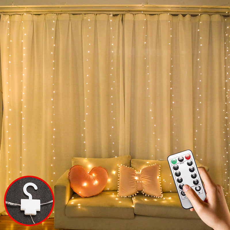 Warmfell USB curtain fairy lights with 8 modes, up to 6 x 2 m