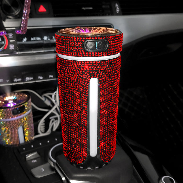 Warmfell Rhinestone car diffuser with colour mood light