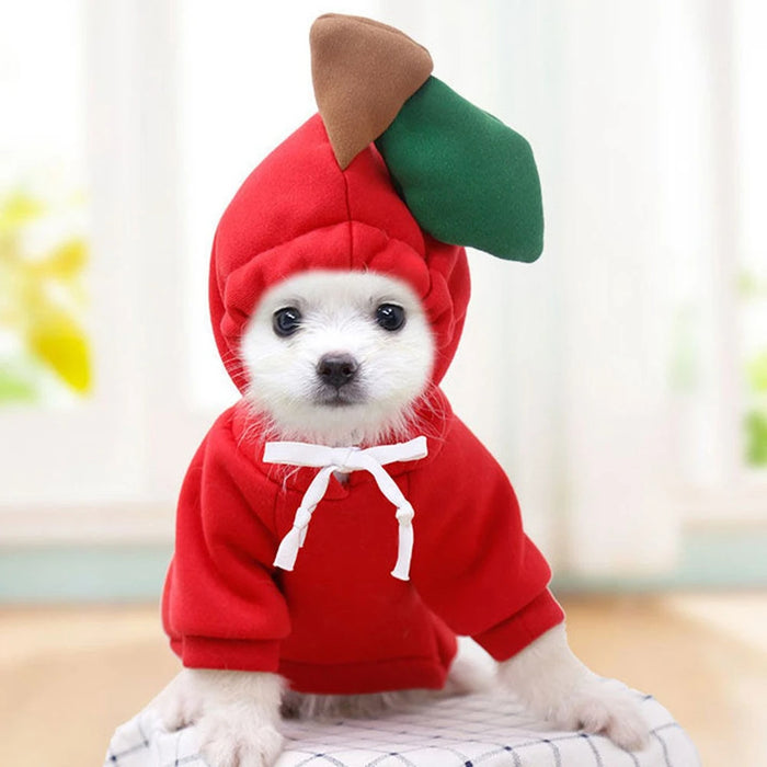 Warmfell Fleece pet hoodie in fun fruit and animal designs
