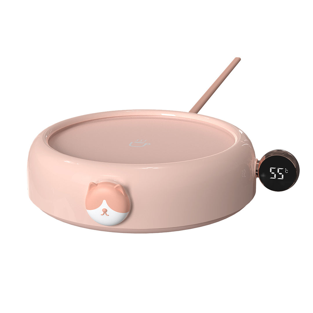 Pink bear cup warmer with matching cup