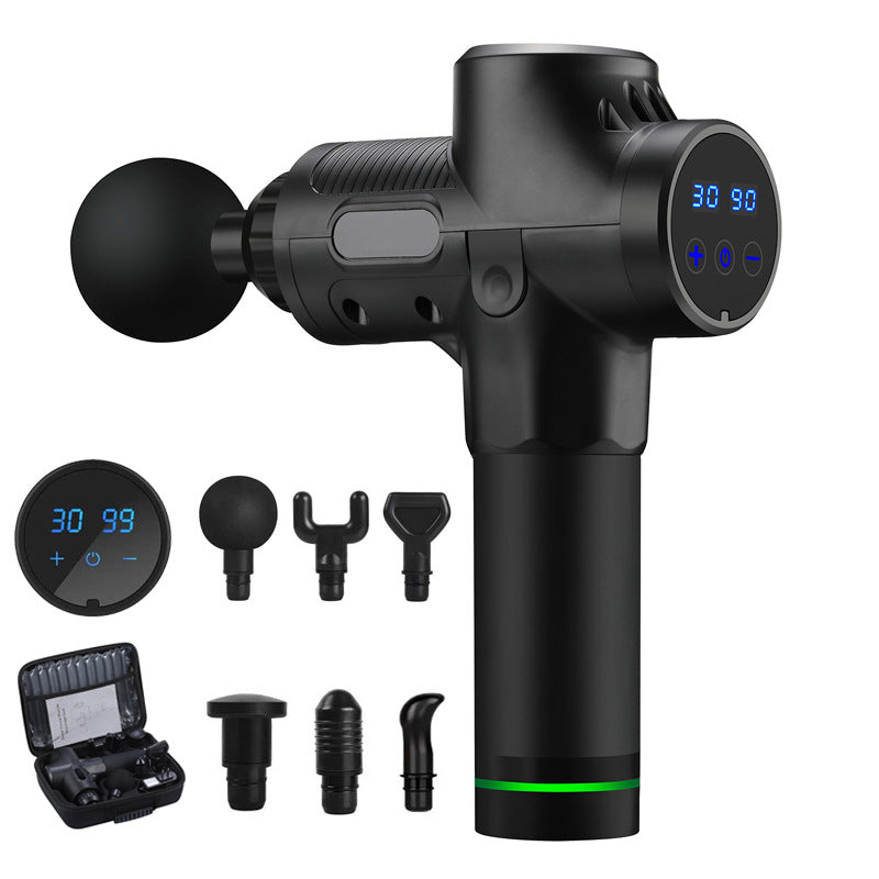 Massage gun with heads and carry case