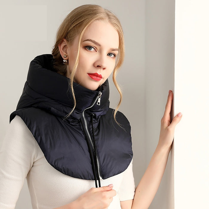 Warmfell Quilted Down Hood with Built In Neck Warmer