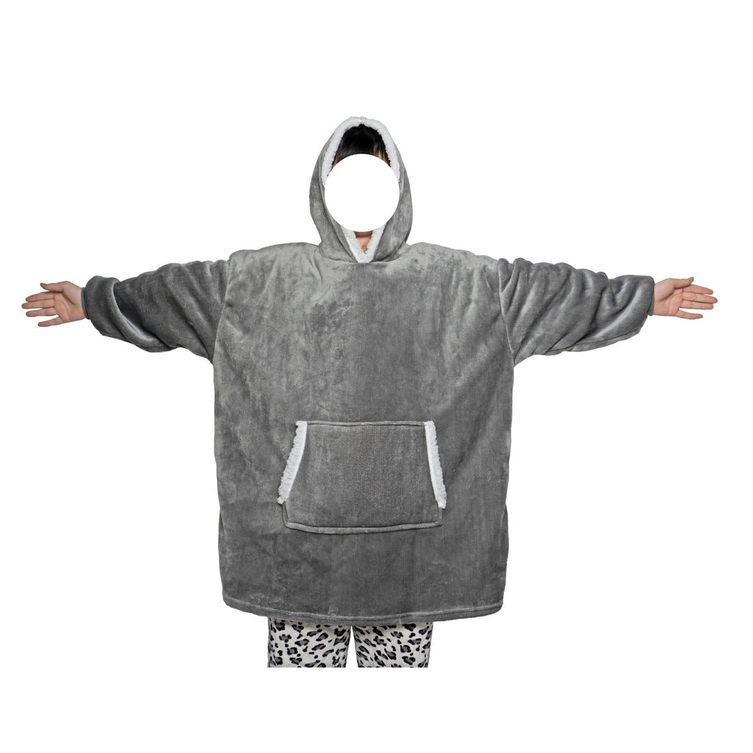 Blanket Hoodie Flannel Oversized Pullover Warm Hooded