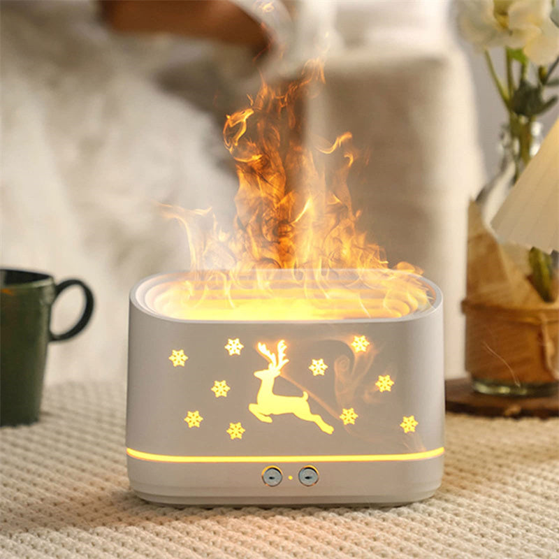 Flame Diffuser with Elk Design – Quiet Aroma Mood Light