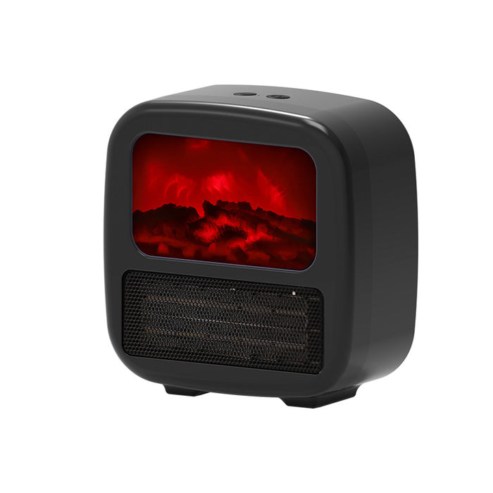 Warmfell Mini Fan Heater with 3D Flame Fireplace Effect