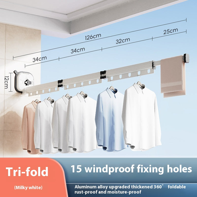 Wall-Mounted Clothes Airer – Folding Aluminium Drying Rack