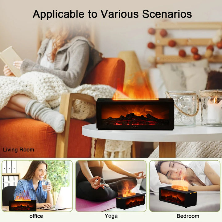 Flame Diffuser – Colourful Aroma Humidifier with Remote