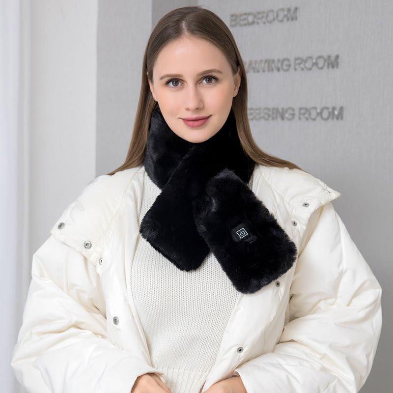 USB Heated Scarf – Washable Neck Wrap with 3 Heat Settings