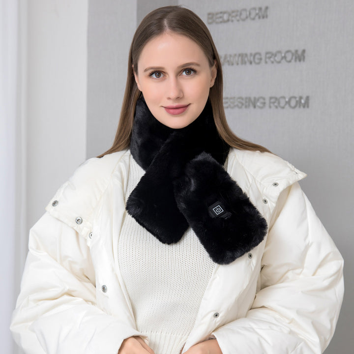 USB Heated Scarf – Washable Neck Wrap with 3 Heat Settings