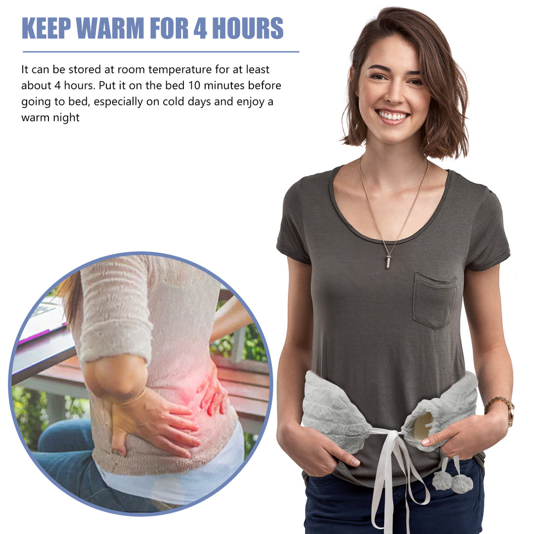Cute 2 Litre Hot Water Bottle With Soft Fleece Cover