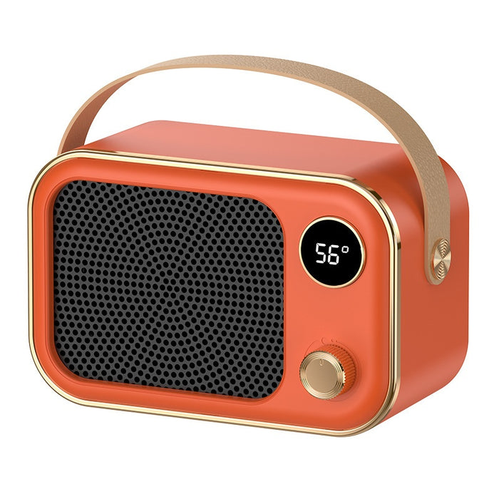 Warmfell Retro Radio Fan Heater with Digital Temperature Display