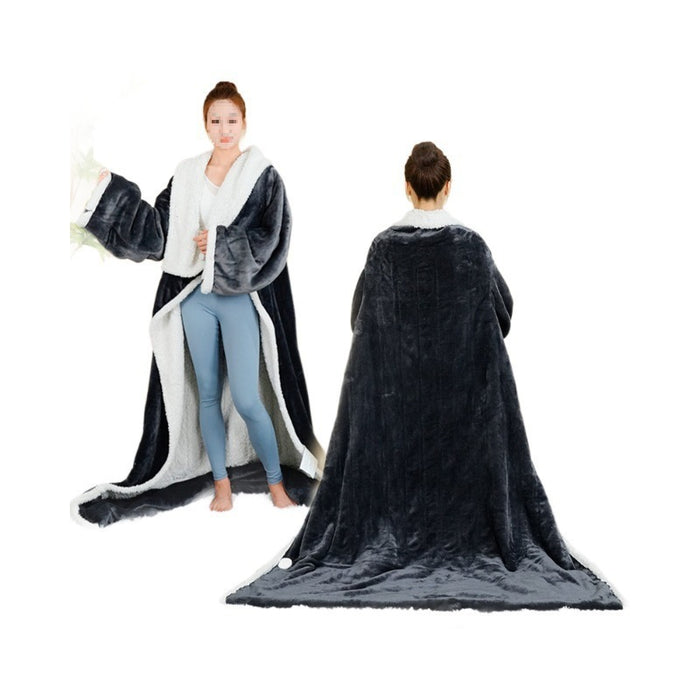 Warmfell Wearable Electric Heated Blanket with Sleeves