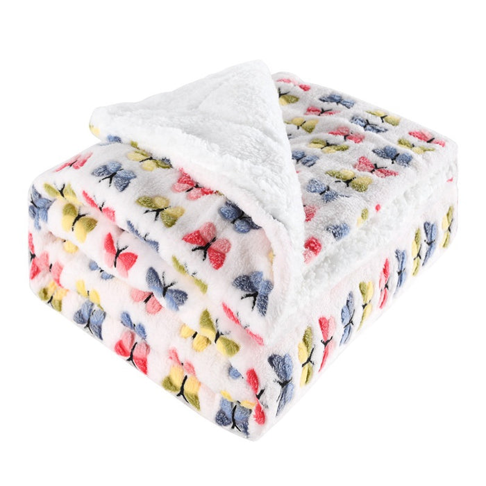 Warmfell Thick sherpa blanket with fluffy lamb-style reverse