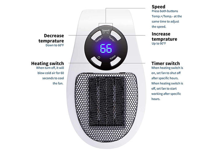 Warmfell™ Portable Space Heater for Quick Room Warmth