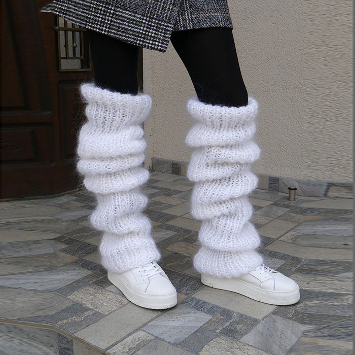Warmfell Chunky Slouch Leg Warmers in Fluffy Knit
