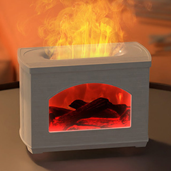 Simulated Fireplace Air Humidifier With Flame Effect, Aroma Diffuser