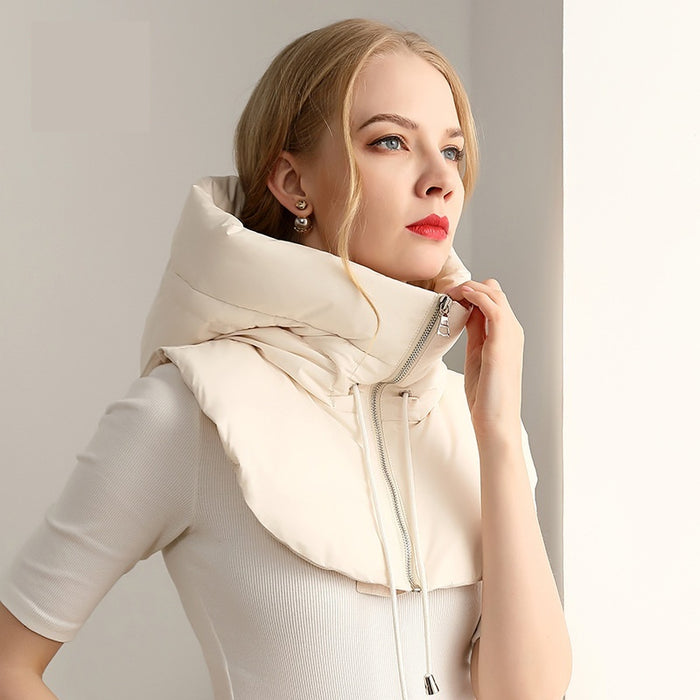 Warmfell Quilted Down Hood with Built In Neck Warmer