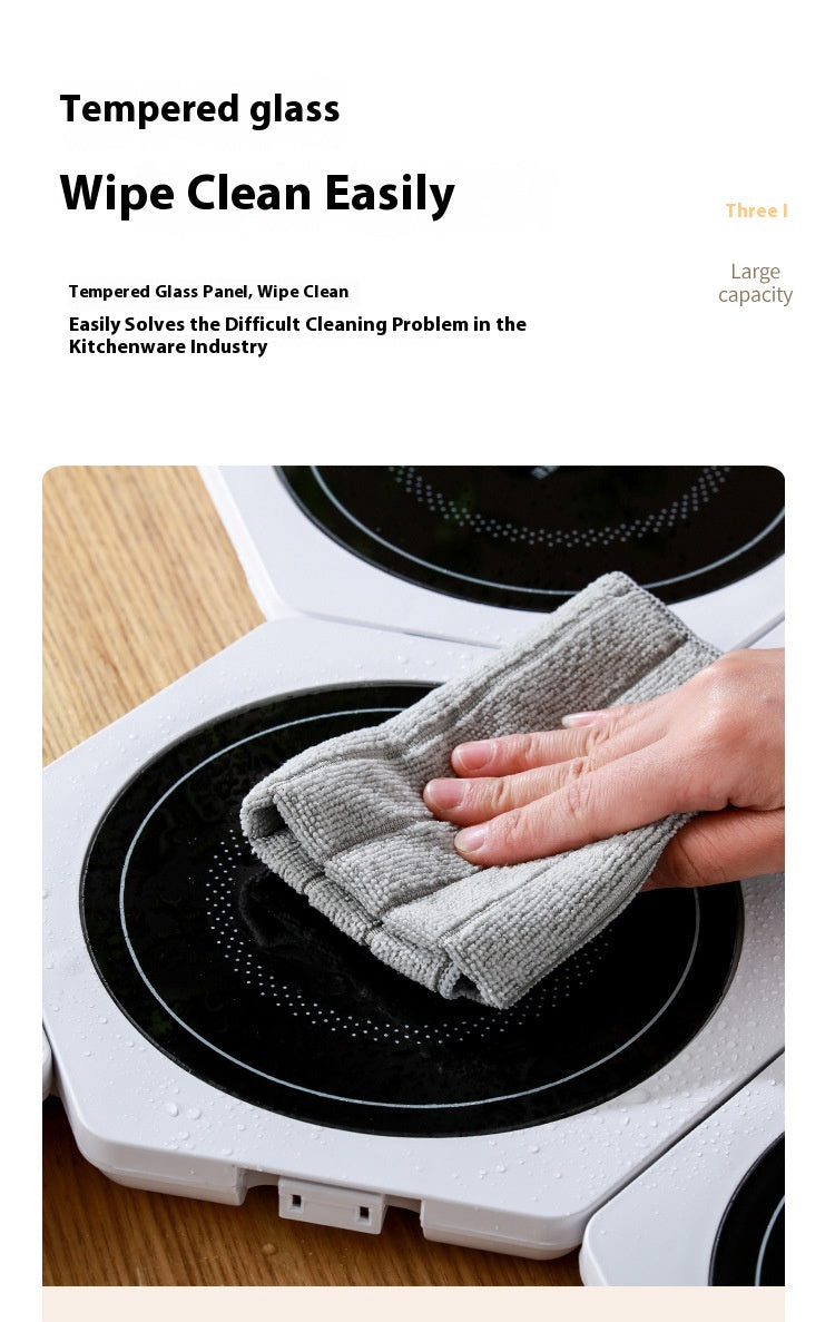 White hexagonal warming plates with dishes on top
