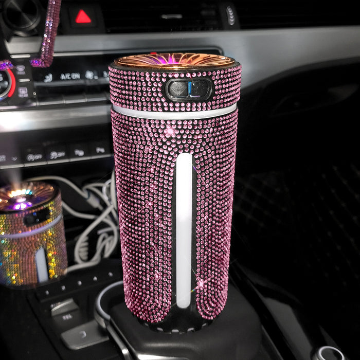 Warmfell Rhinestone car diffuser with colour mood light