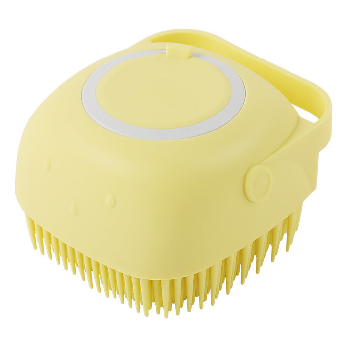 Warmfell Silicone pet bath brush with built-in shampoo