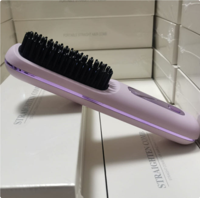 Warmfell Cordless hair straightener brush with LCD display